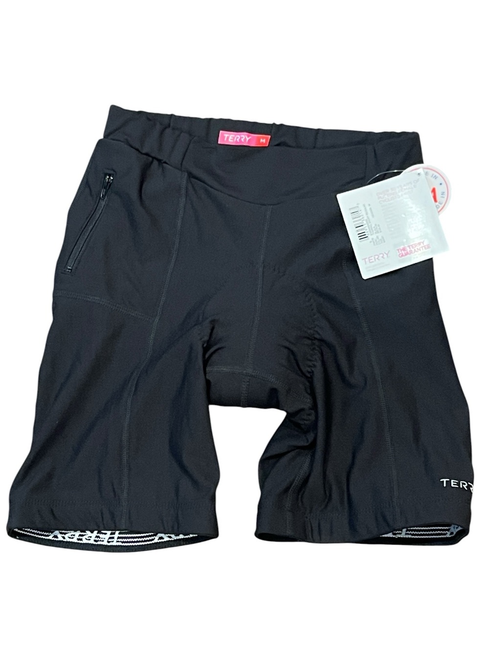 NWT Terry Black Touring Cycling Shorts w/ Padded Chamois Size Medium